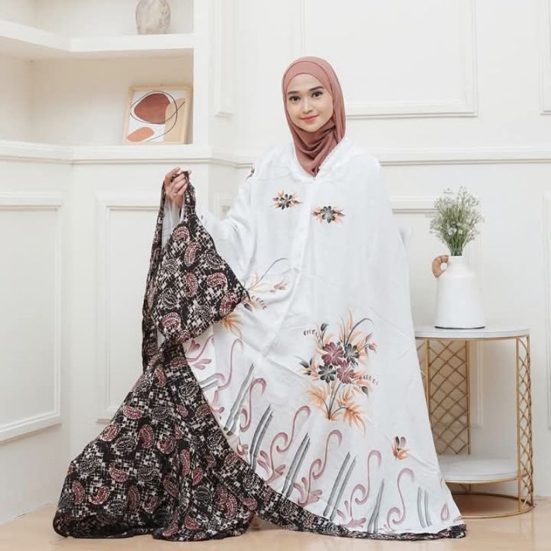 (BIG SIZE) MUKENA BATIK/MUKENA PREMIUM/MUKENA TERUSAN JOMBO RAYON CAP/MUKENA SANTRI/MUKENA TERLARIS/
