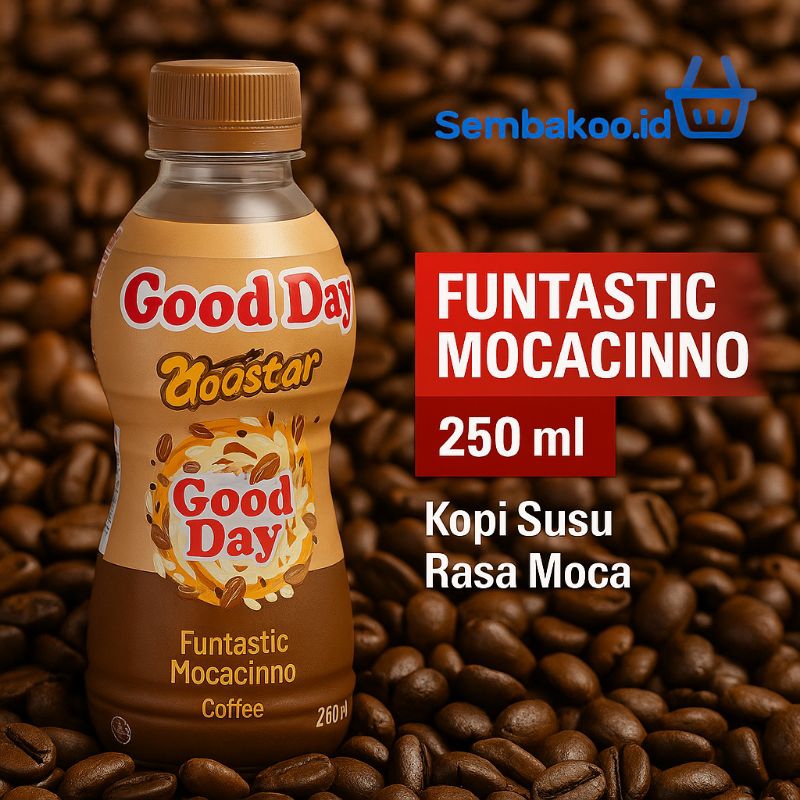 

Good Day Funtastic Mocacinno 250ml – Kopi Susu Siap Minum Rasa Moca Segar & Nikmat