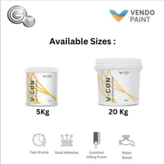 Cat Tembok Interior V-Con Jasmine White 20 kg - setara Aries Gold