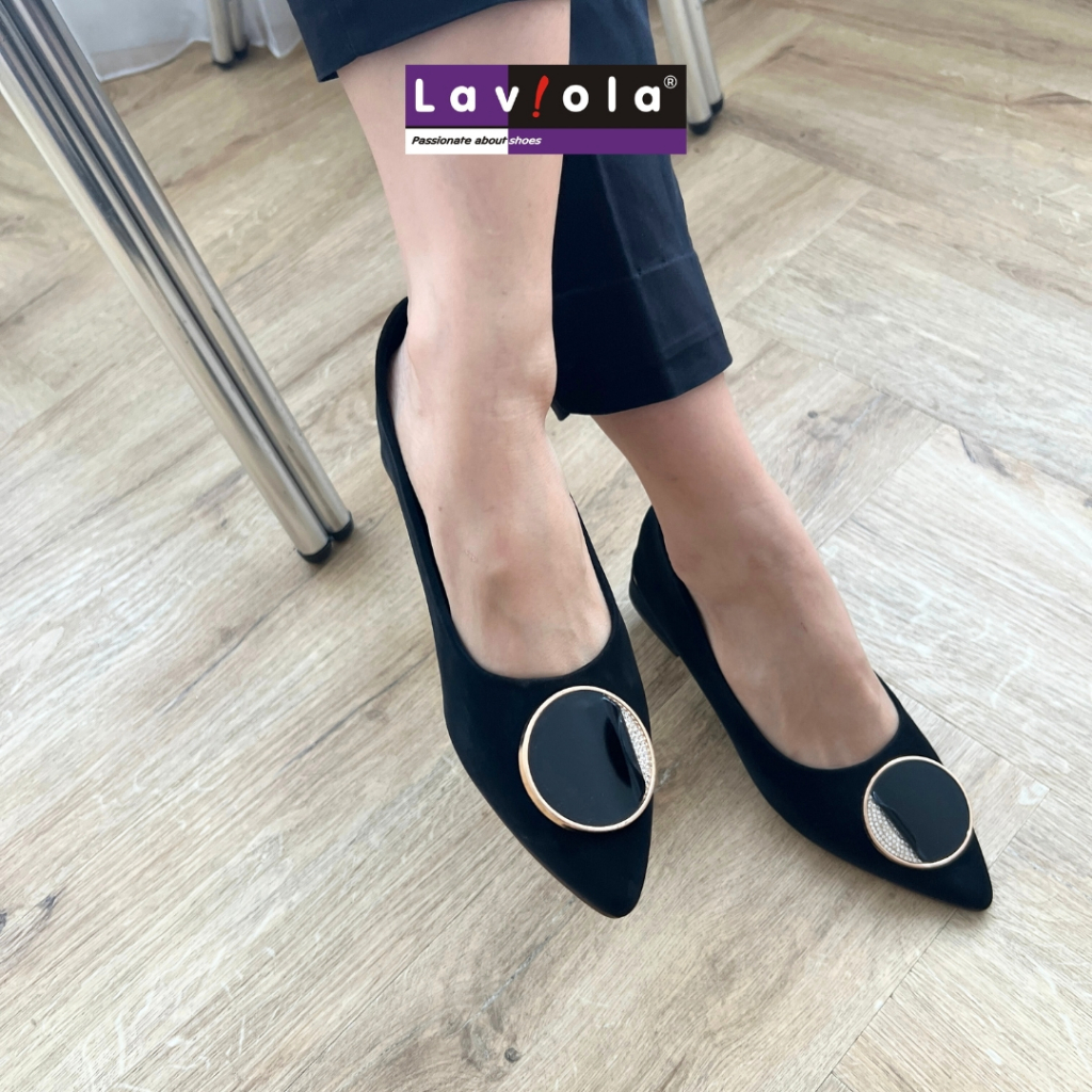 Laviola 2936 FSB - Sepatu Pantofel Wanita Hak Kotak 2cm
