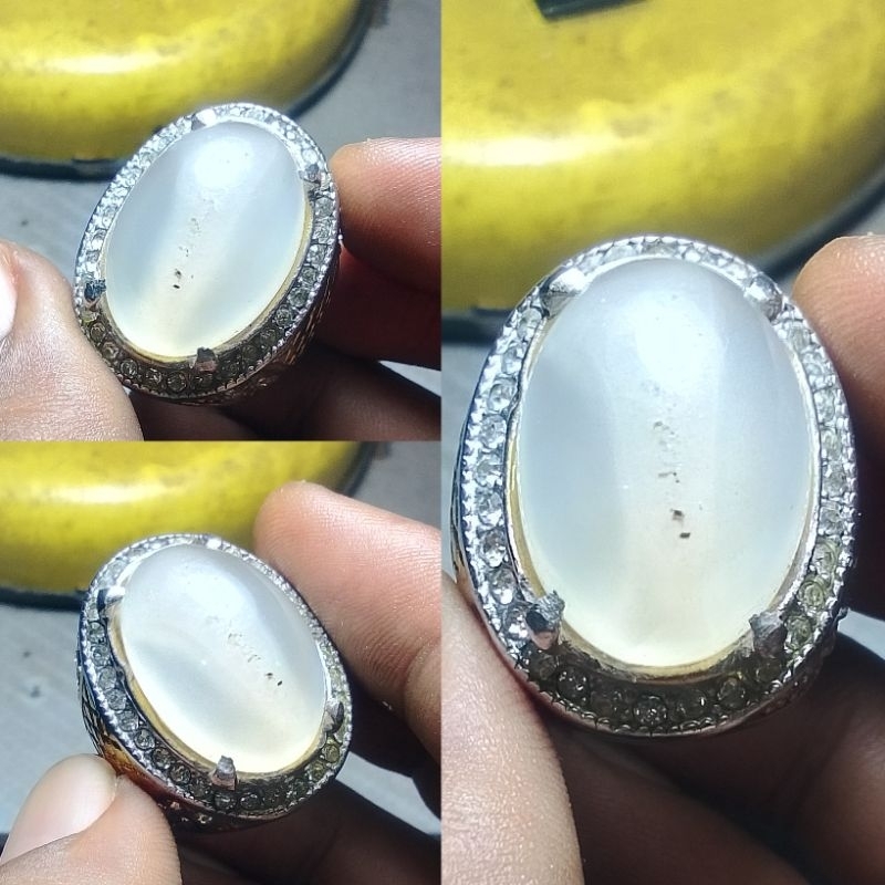 Batu cincin natural akik anggur Pacitan combong rambut Ss44