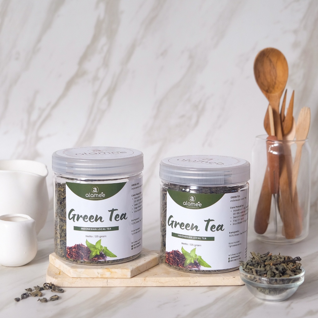 

ALAMEE Green Tea Teh Hijau Greentea Organic Kering Organik Minuman Herbal 125gr