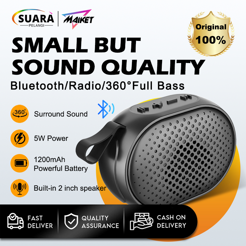 Super BassMaiket Speaker Bluetooth Mini Super Bass Music Box Full Bass Portabel Wireless Original