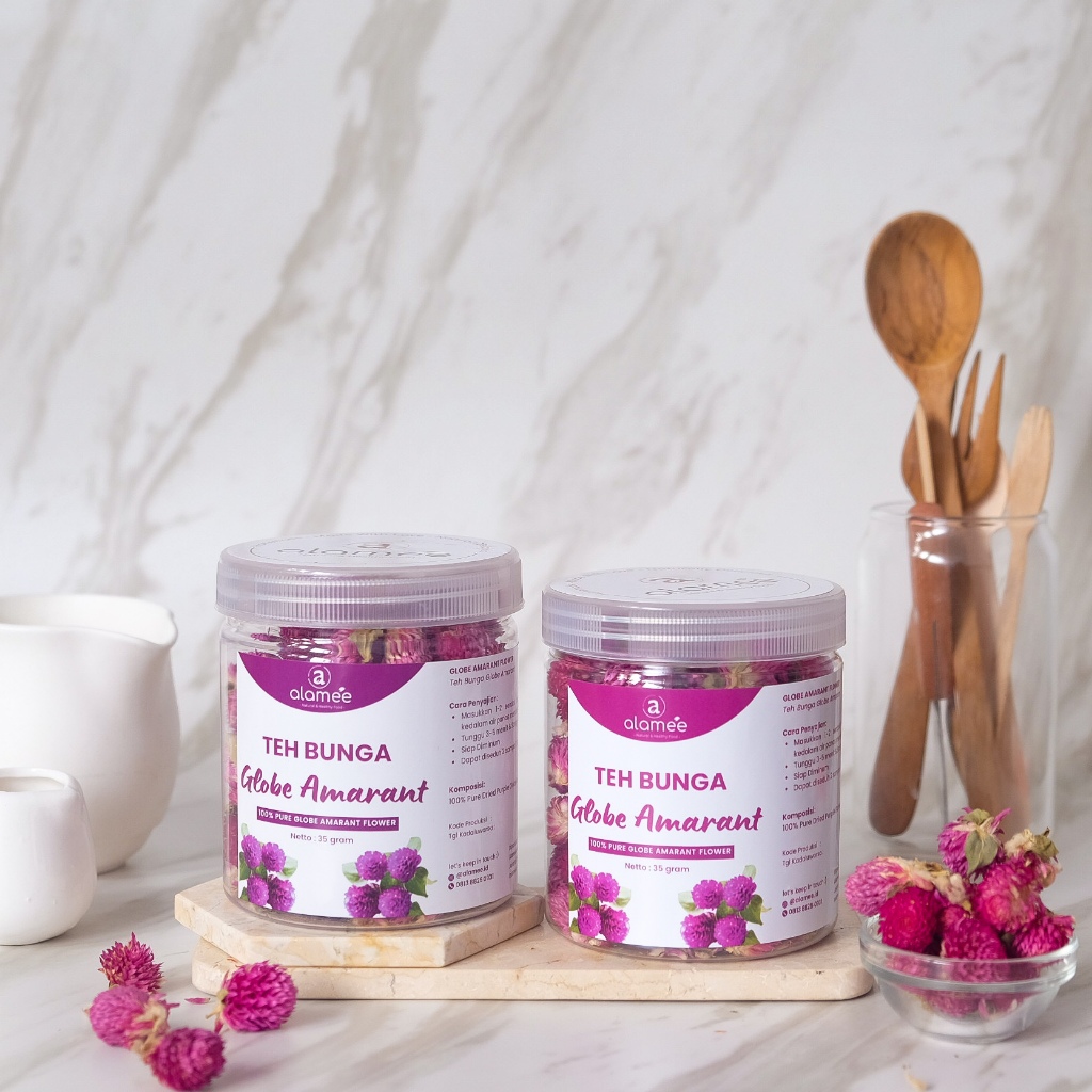 

ALAMEE Globe Amaranth Tea Teh Bunga Herbal Organik Kering Dried Flower 35gr