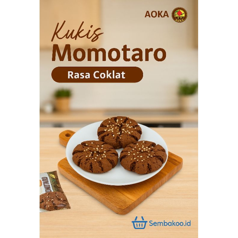

Kukis Momotaro AOKA – Cookies Coklat & Original Renyah Lembut | Cemilan Kering Enak Halal