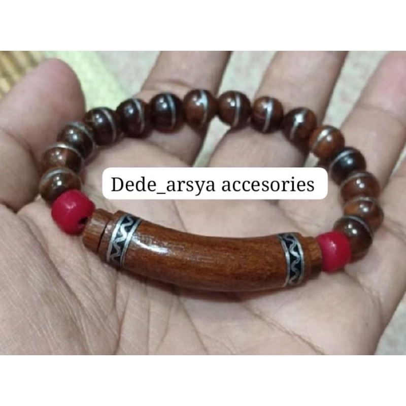 gelang koka prada kayu ulin timbul