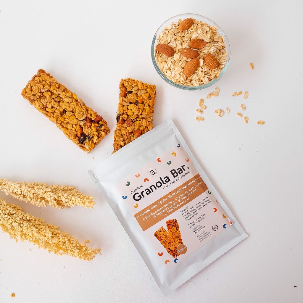 

ALAMEE Cemilan Sehat Granola Bar - Original Snackbar Diet Healthy Snack Camilan 80gr