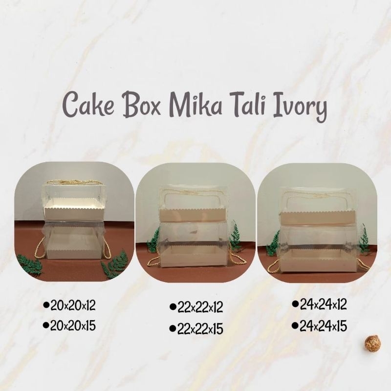 

Cake Box Mika tali Ivory @1pcs