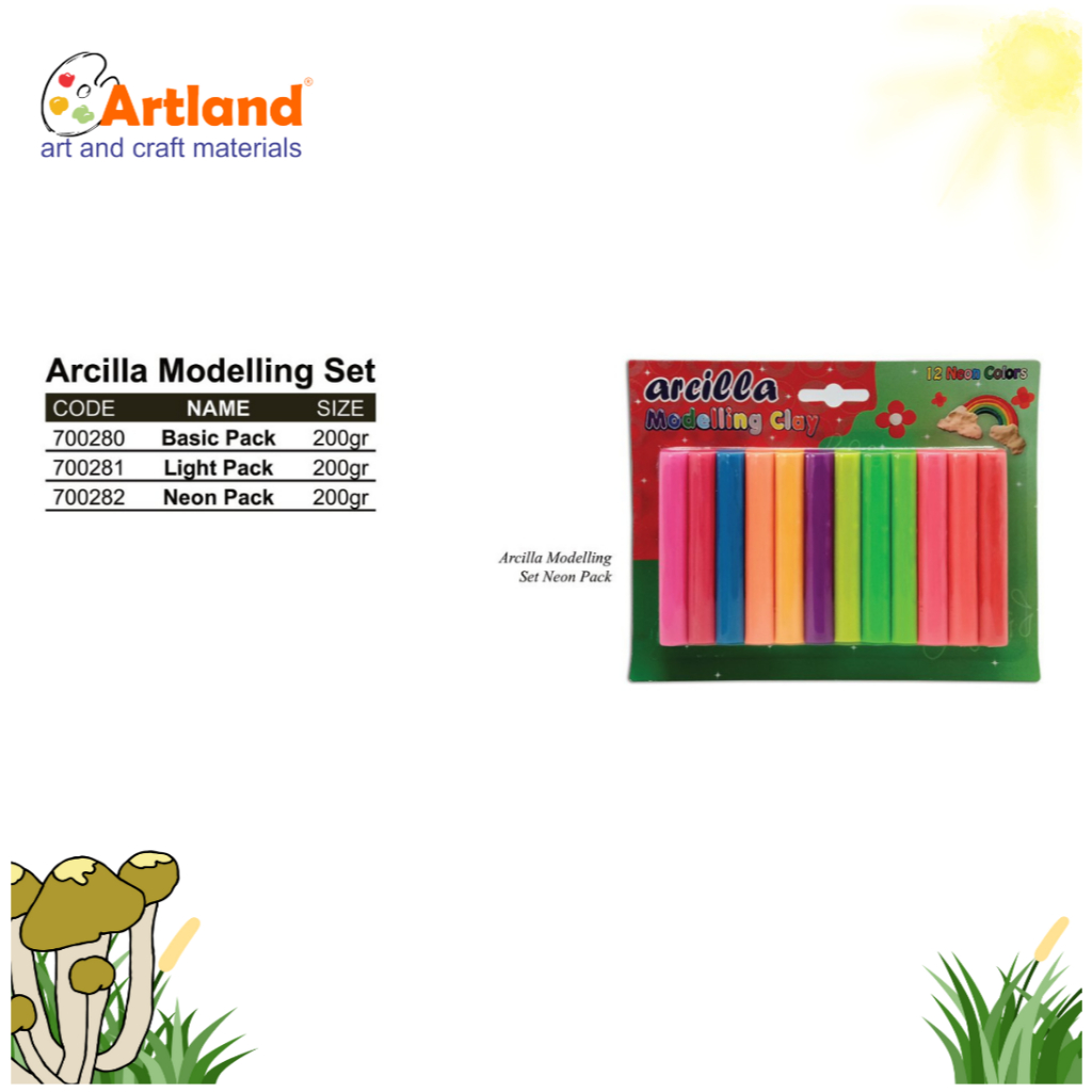 

De Goya Arcilla Modelling Set 200gr – Basic, Light & Neon Pack