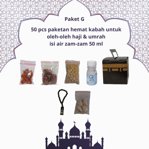 

paketan hemat tasbih+pistasio kabah untuk oleh oleh haji dan umroh 50 pcs (isi air zamzam 50 ml)