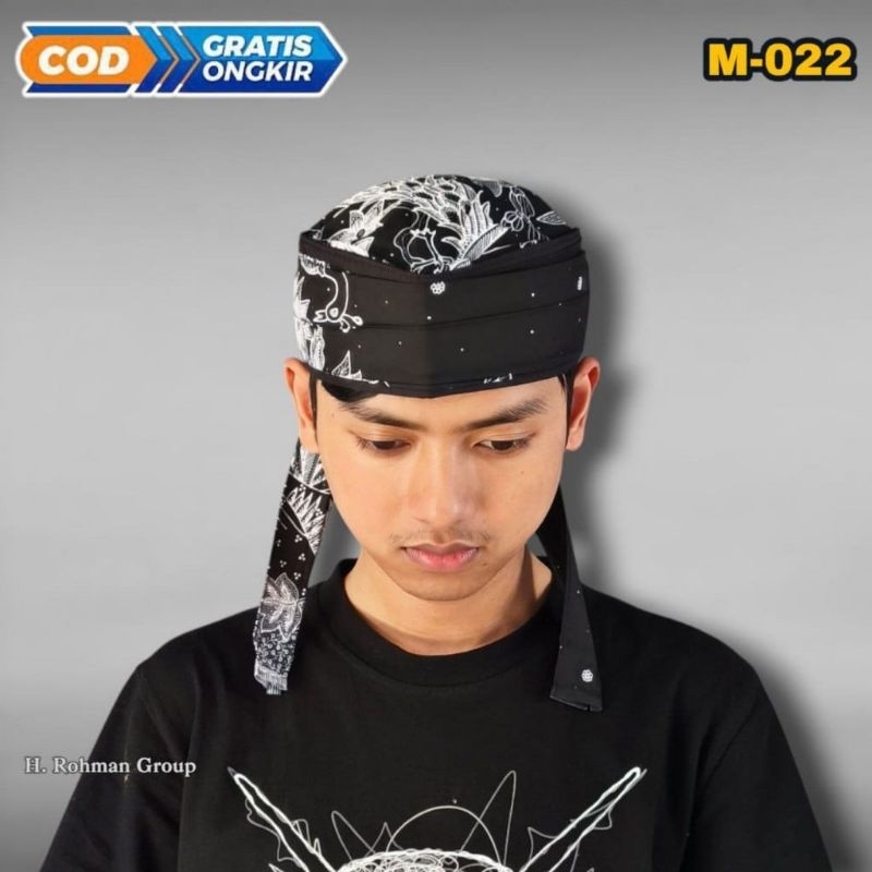 Ikat Iket Kepala Sunda Motif Batik Model Peci Kopiah Songkok Imamah Permanen Udeng Bali Blangkon Jaw