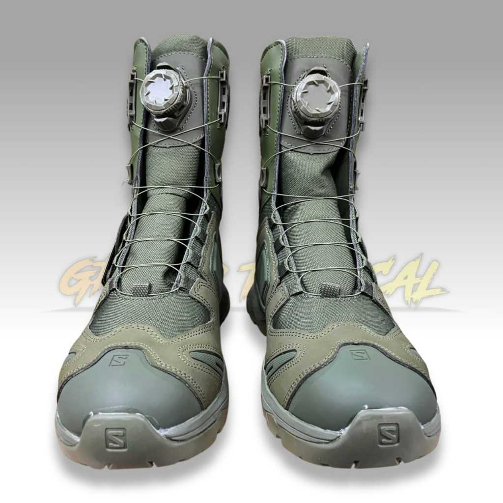 [ SEPATU 121 TALI PUTAR HIJAU ] Sepatu Pria  8ins Outdoor Sepatu Pria Hiking Putar Sepatu Naik Gunun