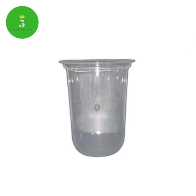 Gelas plastik oval ukuran 14 oz