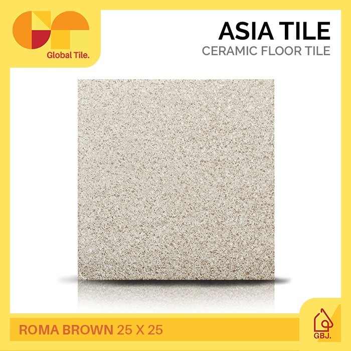 KERAMIK ASIA TILE 25 X 25 ROMA BROWN / KERAMIK LANTAI KAMAR MANDI
