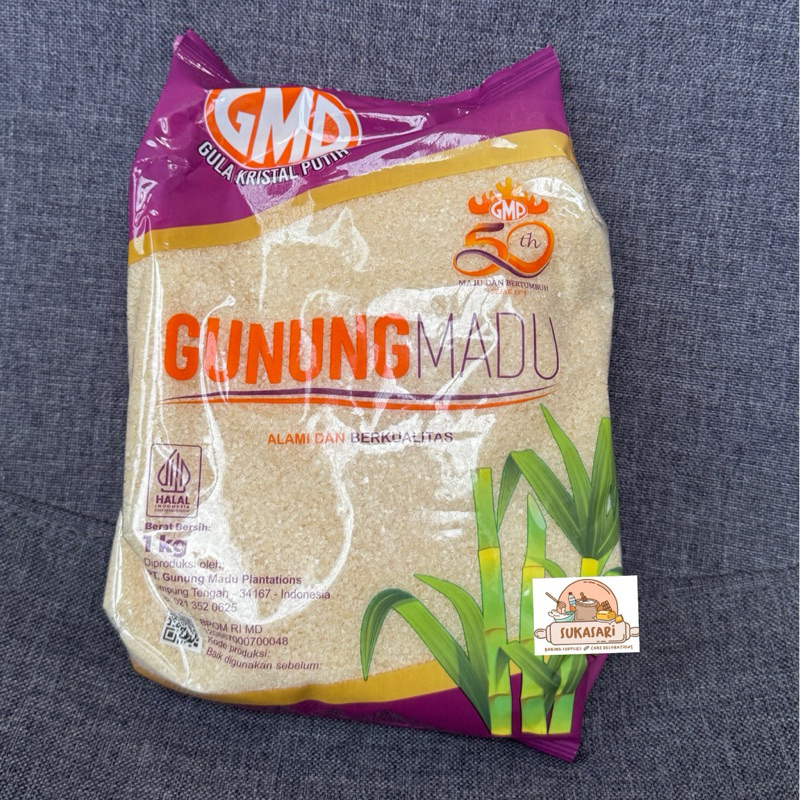 

Gula Pasir 1kg Gunung Madu GMP Refined Sugar Gula Kristal Putih