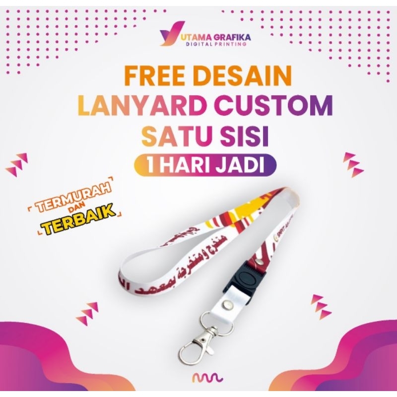 

( ) Lanyard/Tali Id Card Custom satu sisi