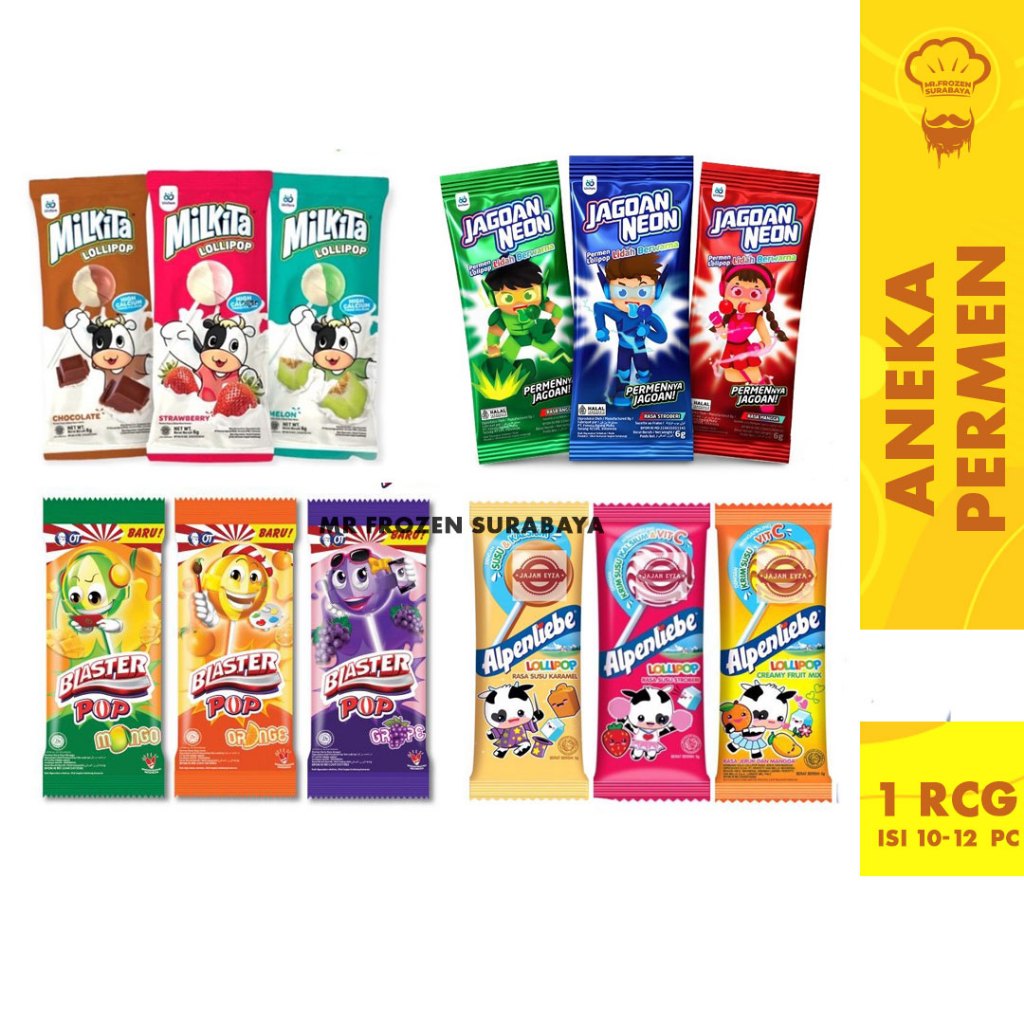

Permen Renceng - Milkita Jagoan Neon Blaster Alpenliebe Hot Hot Pop Celupop Aneka Rasa isi 10 pcs