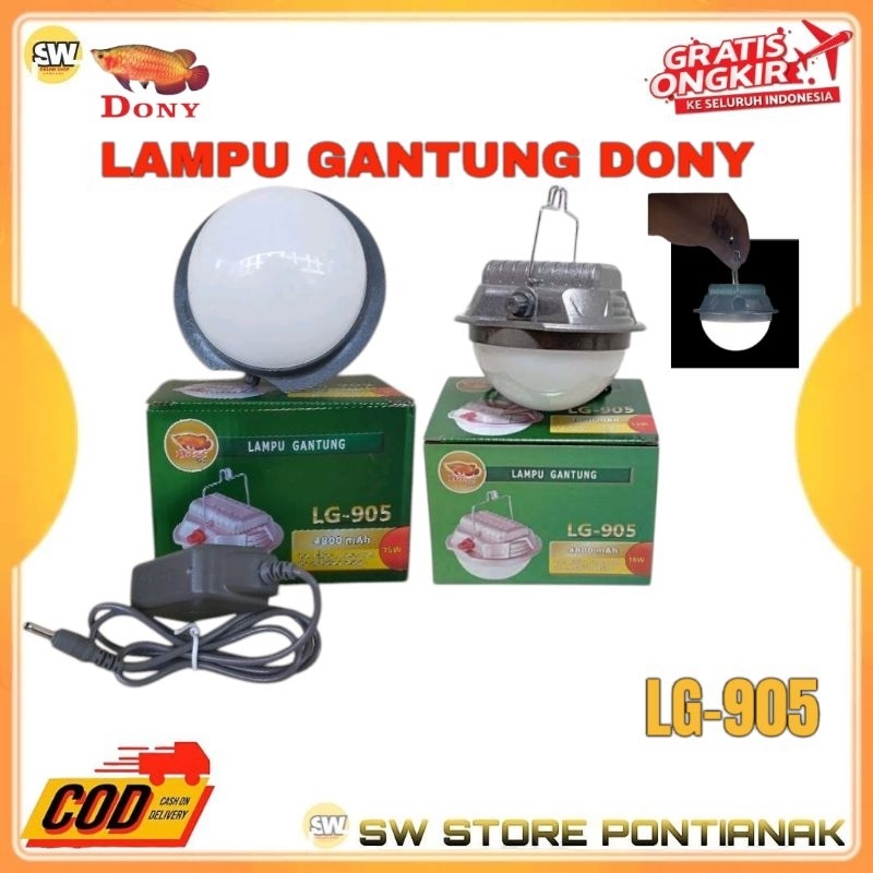 SENTER DONY LG 905 / LAMPU GANTUNG DONY LG 905 LED 15W TOMBOL DIMMER CAHAYA PUTIH TERANG ORIGINAL MU