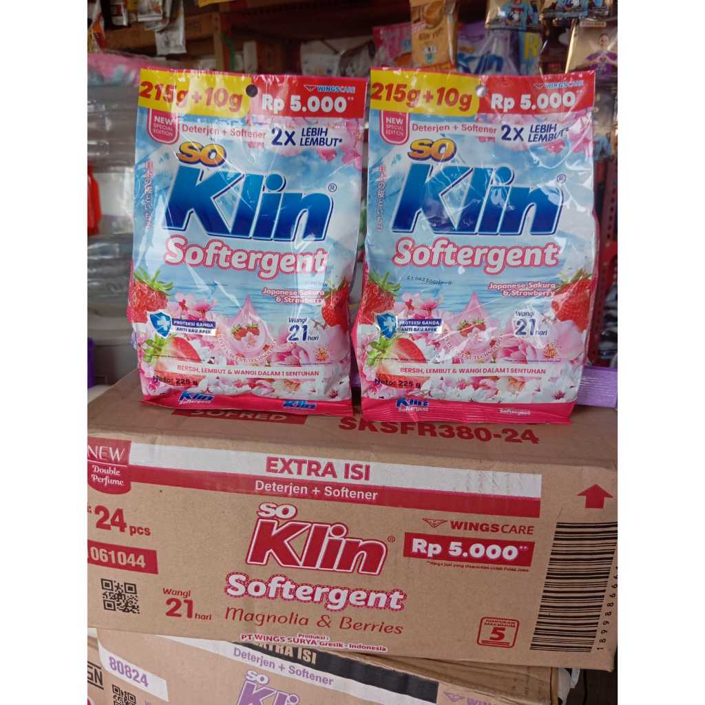 1 Dus Soklin Bubuk 225 Gr Kemasan 5000 isi 24