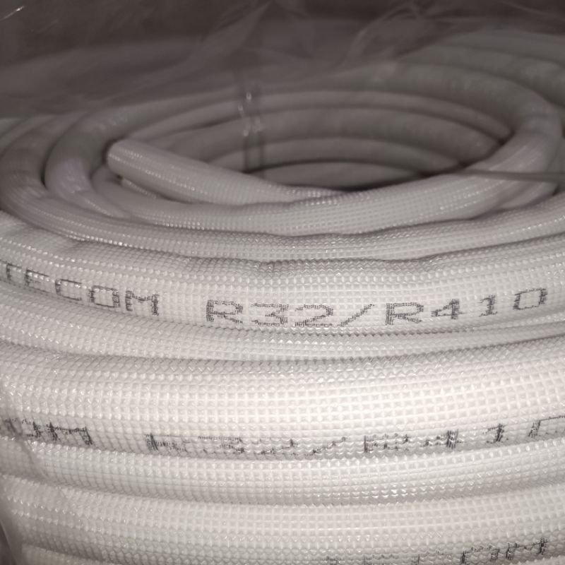 Jtterang Pipa Ac Tecom 1/4 + 3/8 Untuk Ac 1/2 - 1 Pk / Pipa Ac Tecom R410 R32