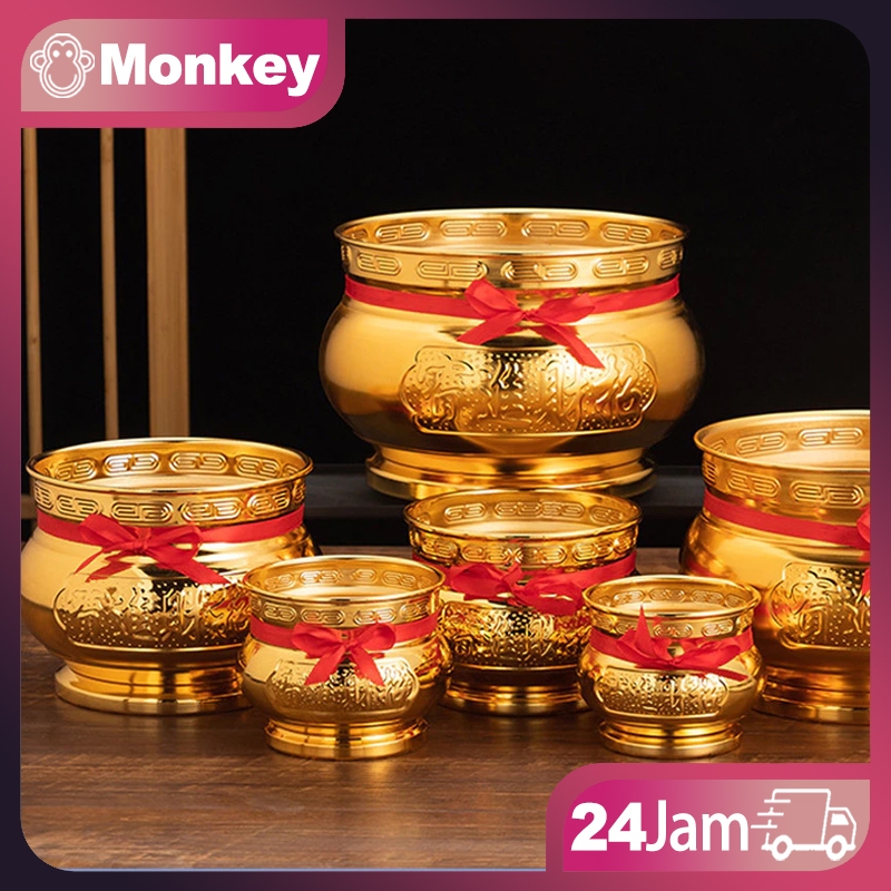 3.7inch Hiolo Tempat Hio Emas Kuningan / Hio Dupa Kuningan / Hiolo Tempat Dupa Hio Emas