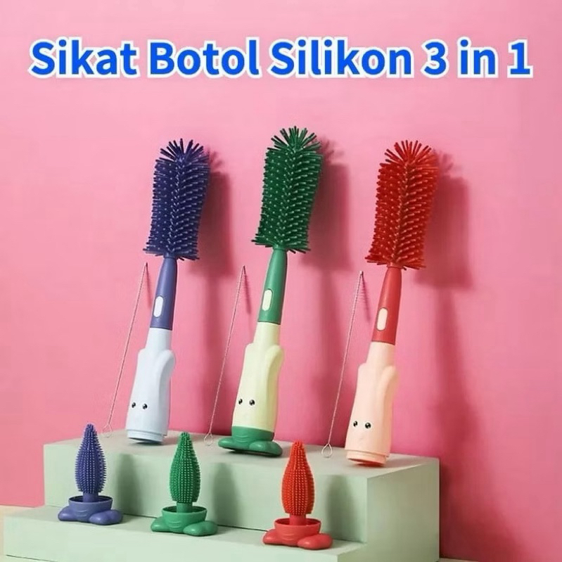 Sikat Botol Silikon 3in1