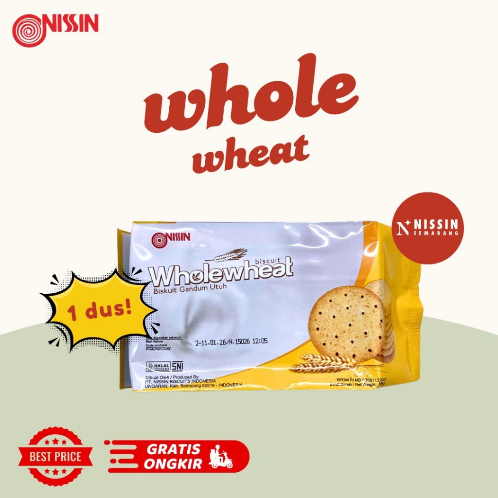 

1 Dus Nissin Whole Wheat 215gr isi 24pcs