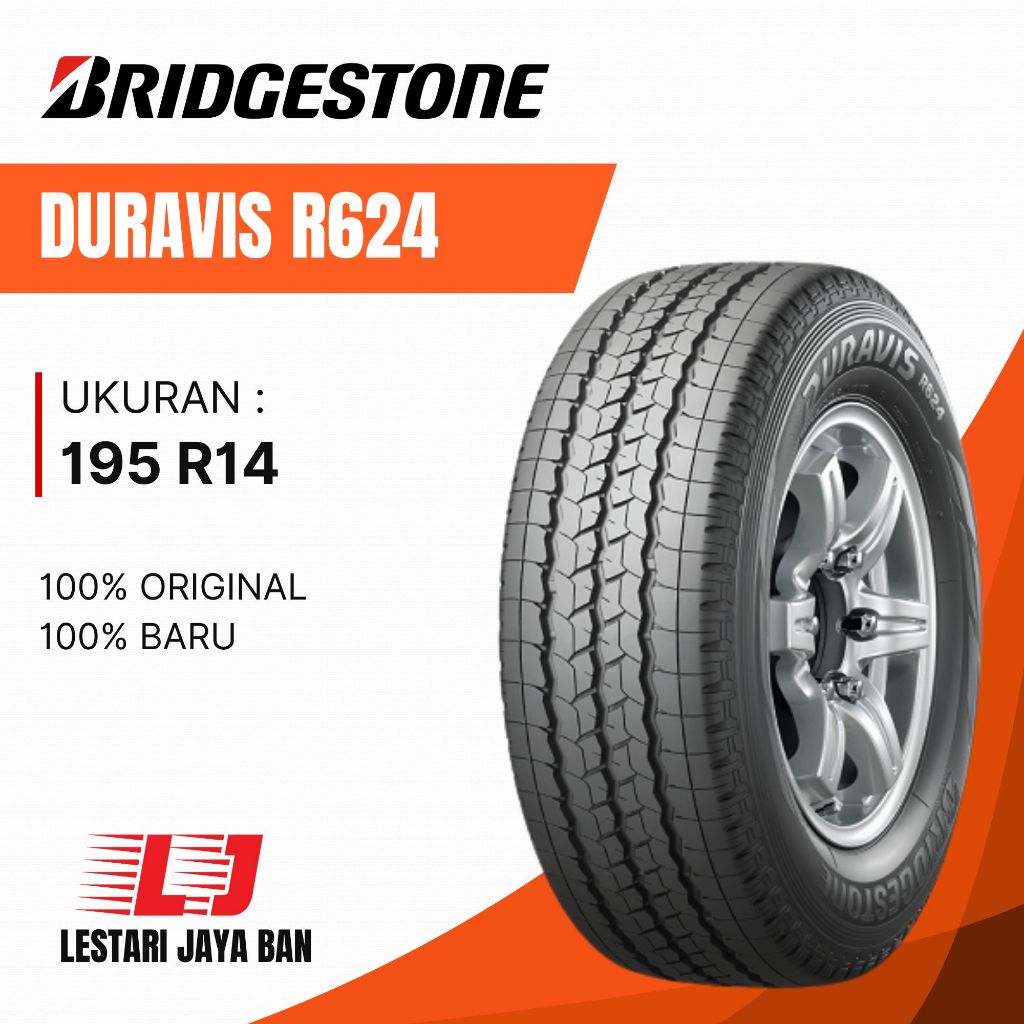 BAN DURAVIS R624 195 R14 - BAN DURAVIS 195 R14 - BAN TRAGA - BAN MUATAN BRIDGESTONE