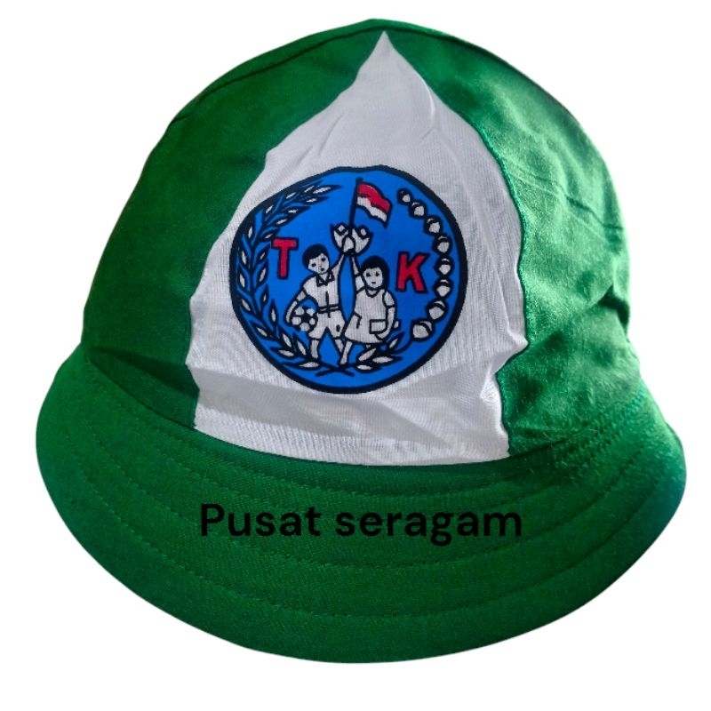 Pusat seragam | TOPI TK BUNDAR TOPI TK HIJAU TOPI TK PEREMPUAN HIJAU TOPI TK BUNDAR HIJAU