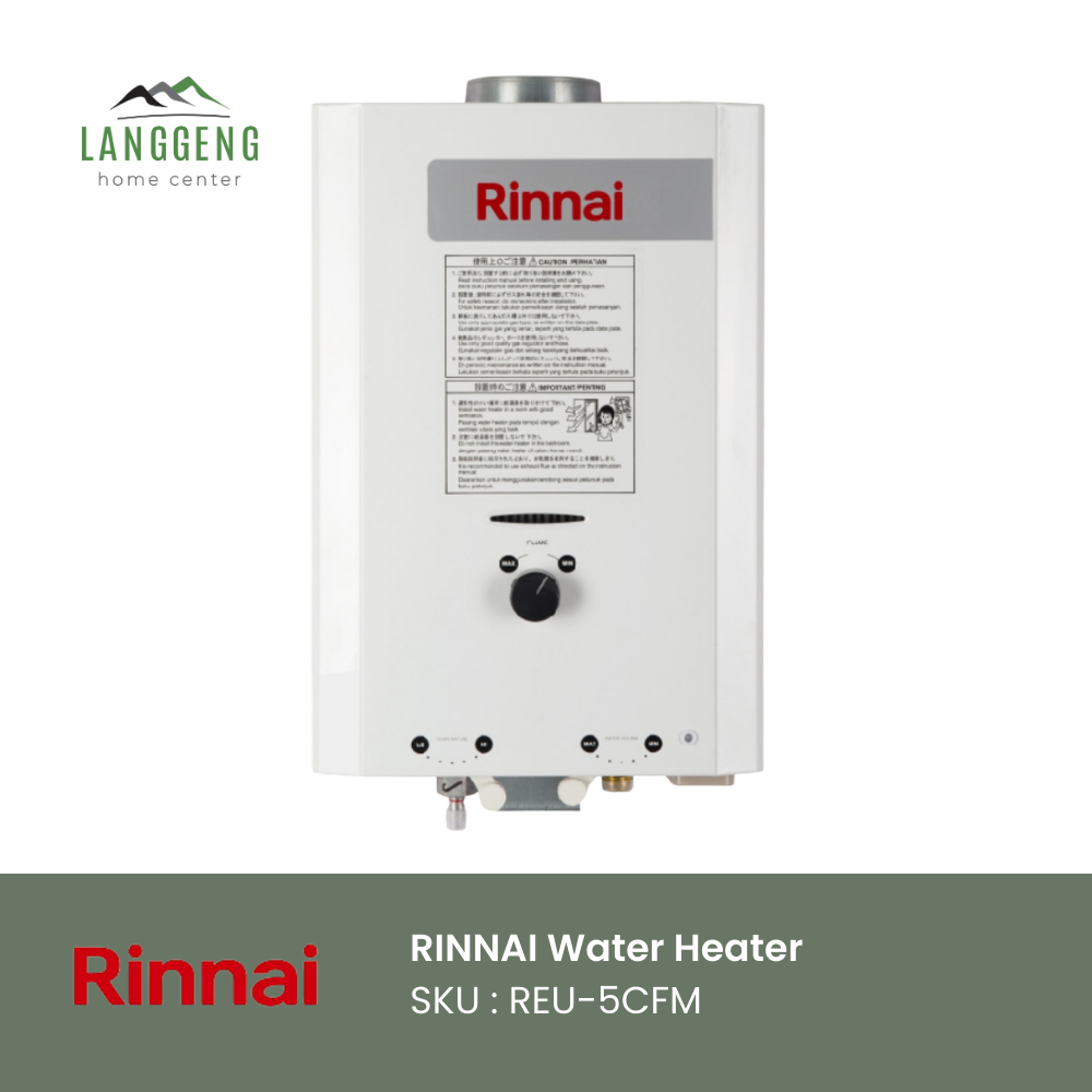 Rinnai Water Heater Gas 5 Liter REU-5CFM Pemanas Air Gas Rinnai