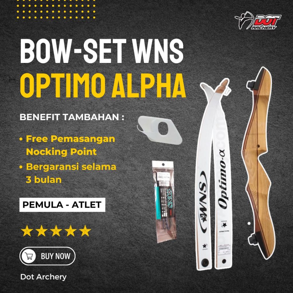 WNS Optimo alpha Bow Set – Busur Panahan Original Win&Win Archery - Panahan untuk Pemula & Atlet