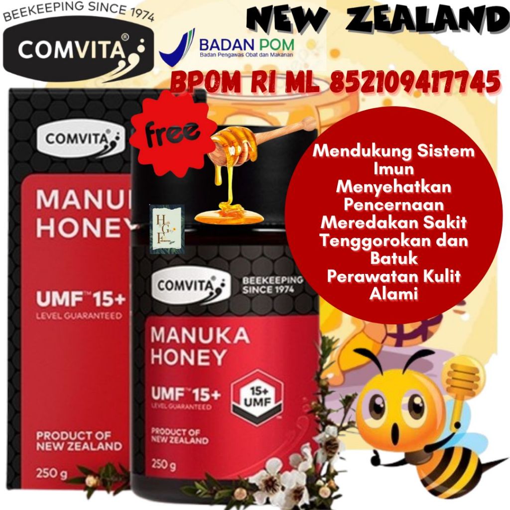 

comvita manuka honey UMF 15+ 250 gr madu murni alami asli