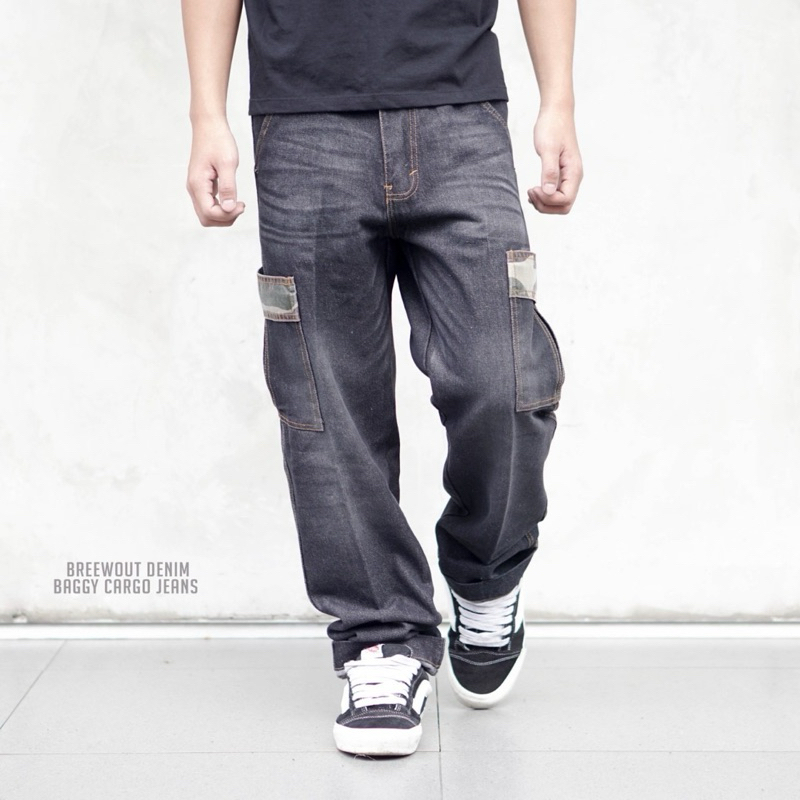 Baggy Cargo Jeans Pants Pria Terlaris