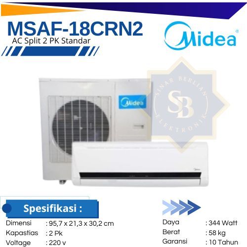 MIDEA AC MSAF-18CRN2 HYPER GRAFINS 2PK R32 / AC MIDEA