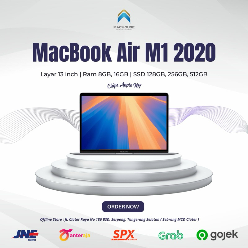 MacBook Air 13 inch M1 2020 Chipset M1 | Ram 8/16GB | SSD 128/256/512GB