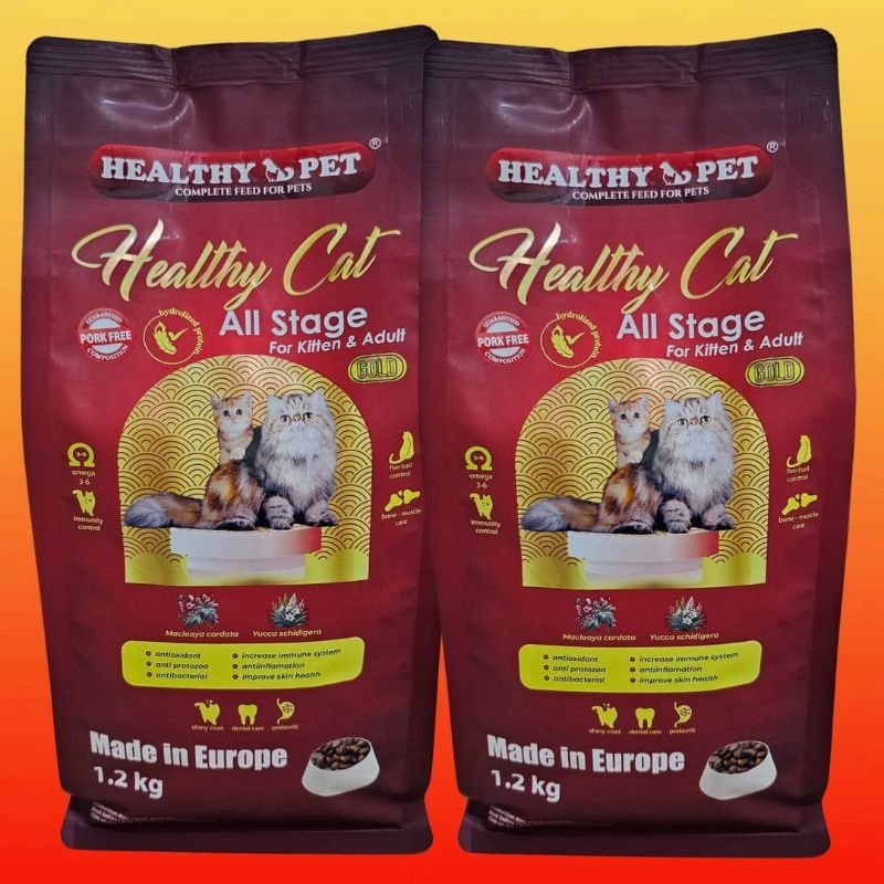 HEALTHY PET 1,2KG MAKANAN HEALTHY CAT HEALTHY PET MAKANAN KUCING ALL STAGE