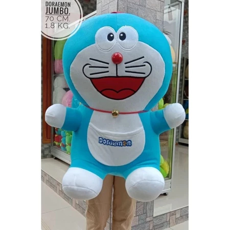 Boneka doraemon jumbo 65cm xxl bahan yelvo impor