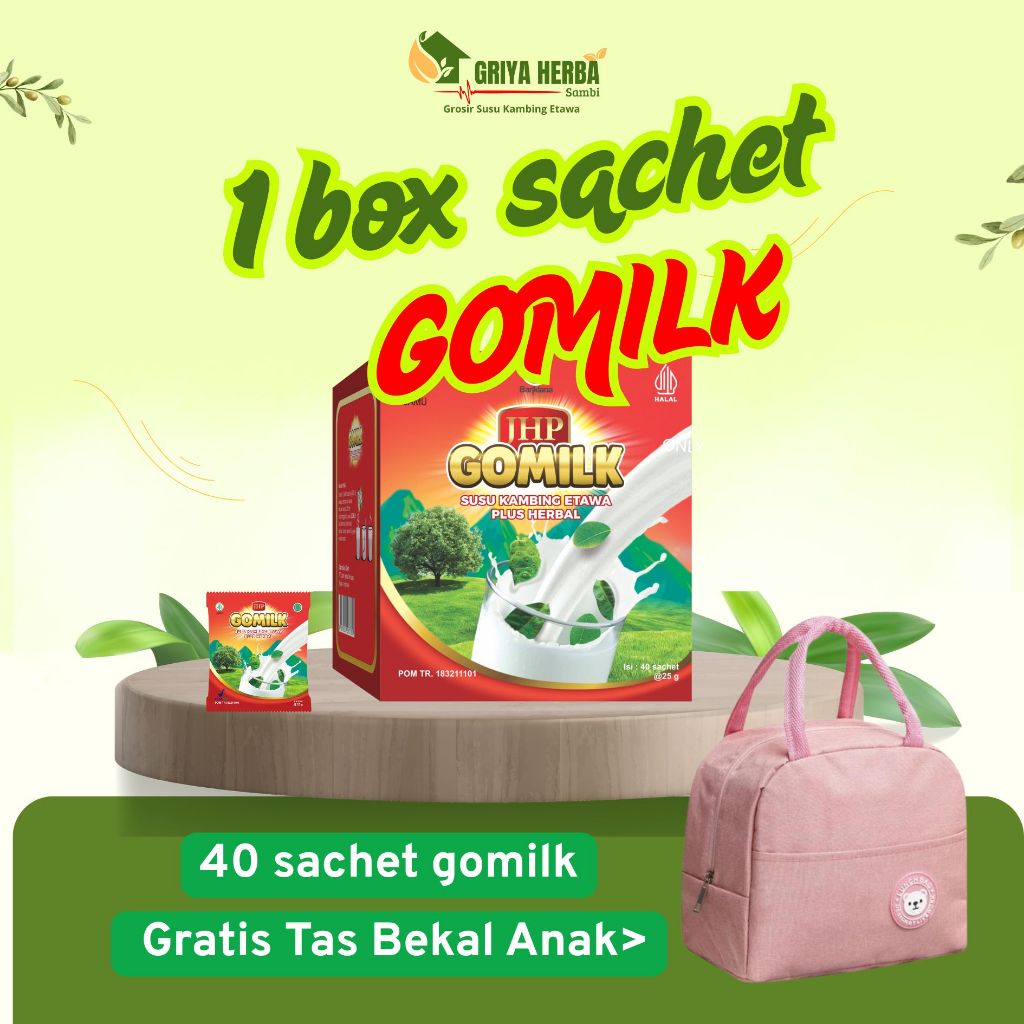 

GOMILK special promo beli 1 box GOMILK sachet free tas