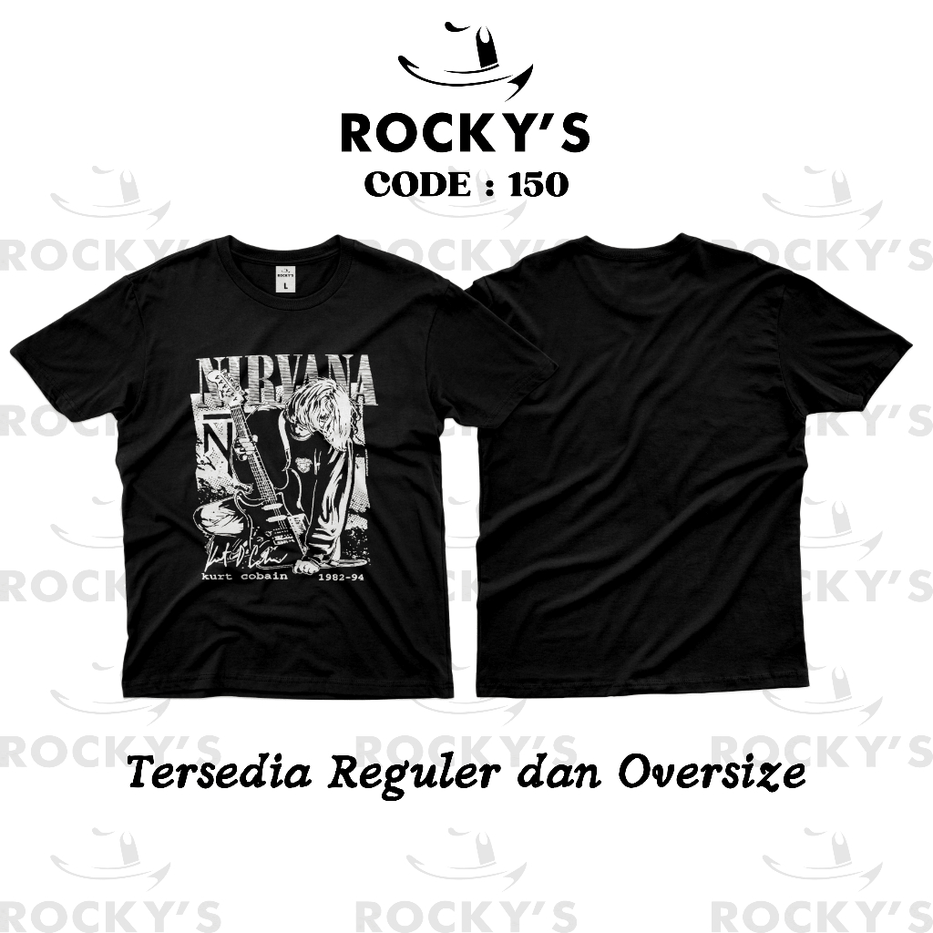 T-shirt Band Short Sleeve Bootleg NIRVANA Unisex Reguler