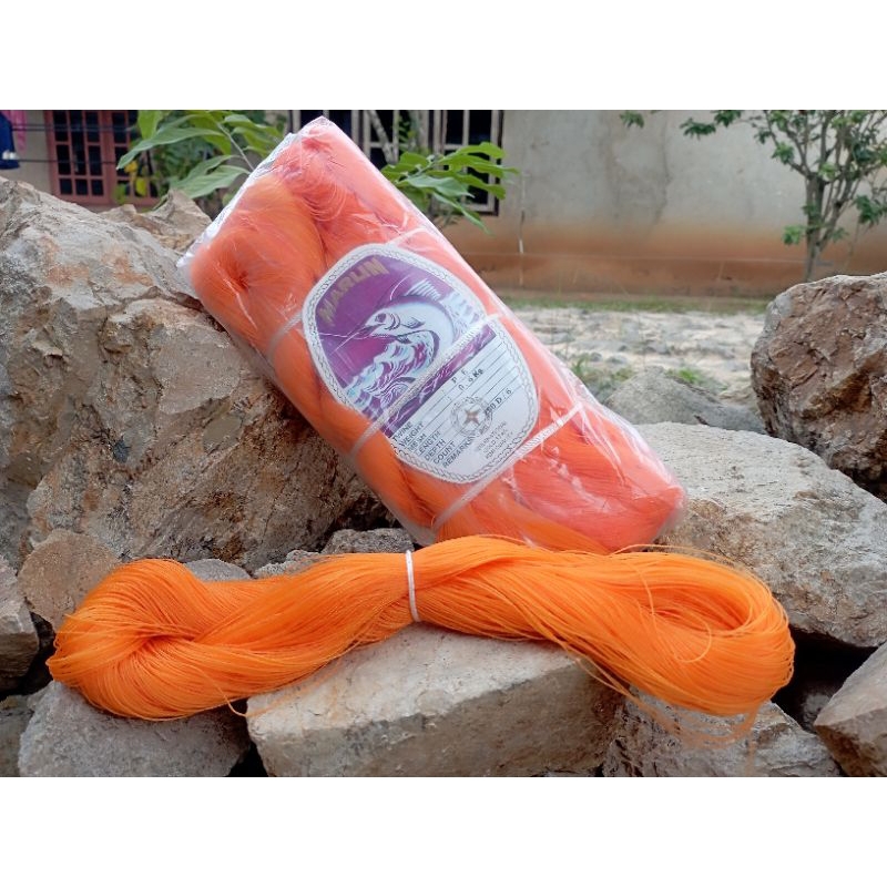 ECER 1 PCS BENANG PE TALI KENUR MARLIN 250 D/6 D6 0,5 ORANGE/MERAH