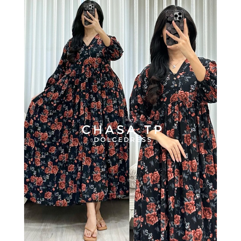 Daster Arab DOLCE CHASA TP Midi Dress Rayon
