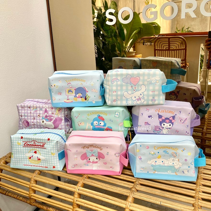 

Pouch Handle Tempat Pensil Make Up Serbaguna Sinchan Toy Story Sanrio Kuromi My Melody Cinamoroll