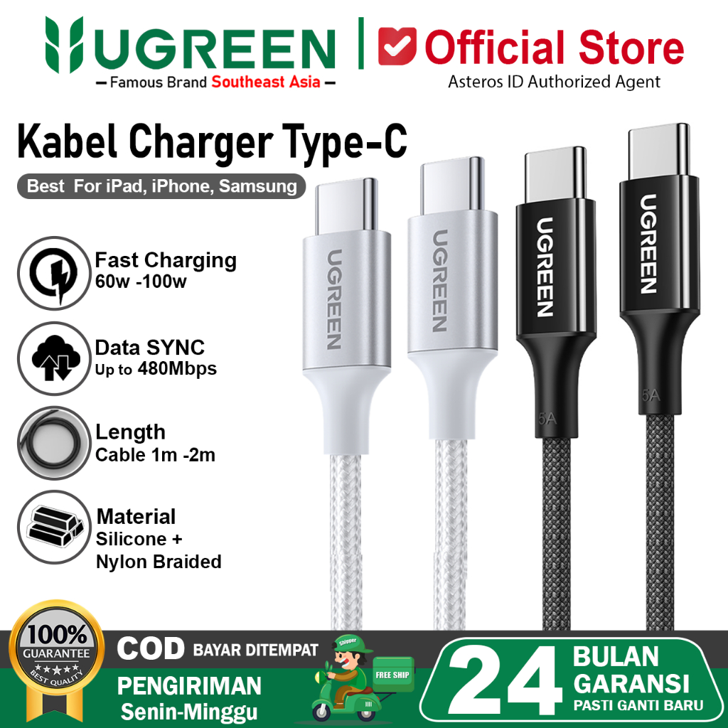 UGREEN Kabel iPad Samsung Google Macbook PD Type C To Type C Fast Charging