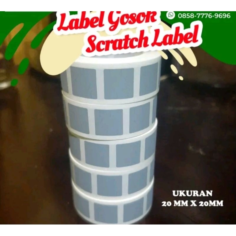 

label Gosok Ukuran 25 x 25 mm
