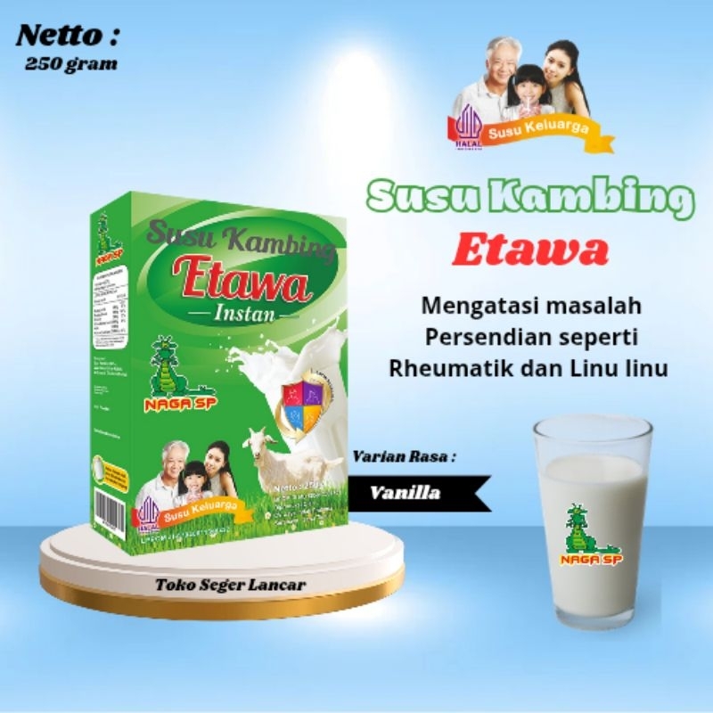

Susu Kambing Etawa Bubuk Naga SP isi 5 Kotak Harga Grosir