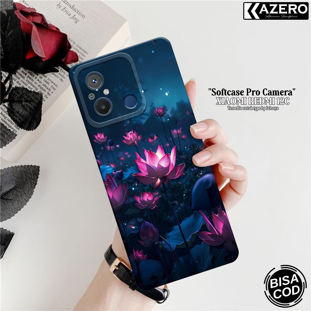 Silikon XIAOMI REDMI 12C - Case Bunga - Softcase XIAOMI REDMI 12C Terbaru - Casing XIAOMI REDMI 12C 
