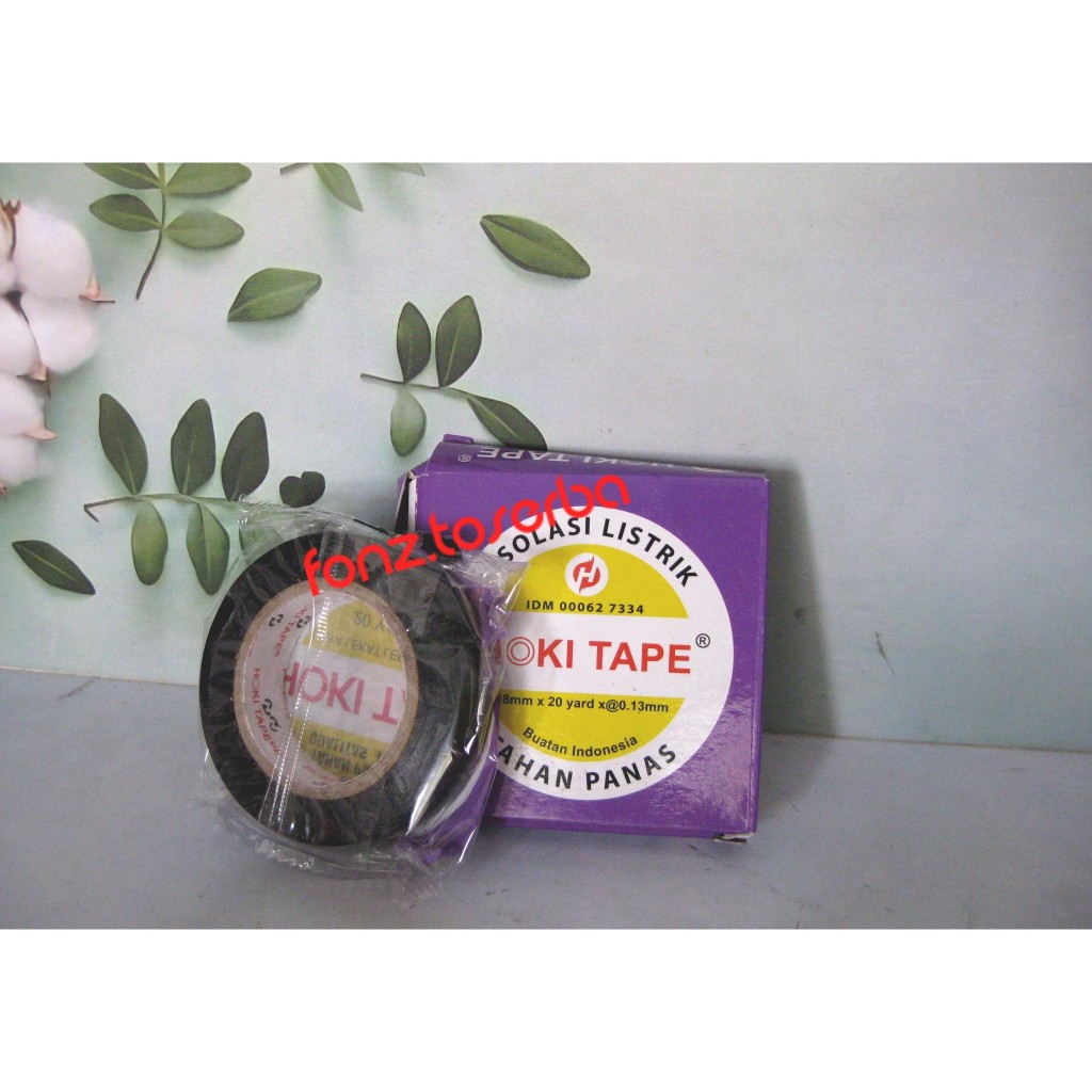 

Isolasi Listrik pvc hitam 18mmx20y Merek Hoki Tape Tahan Panas