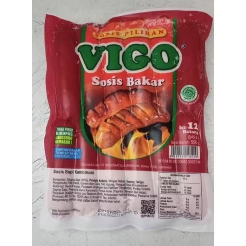 

Vigo Sosis Sapi Bakar ISI 12 500GR
