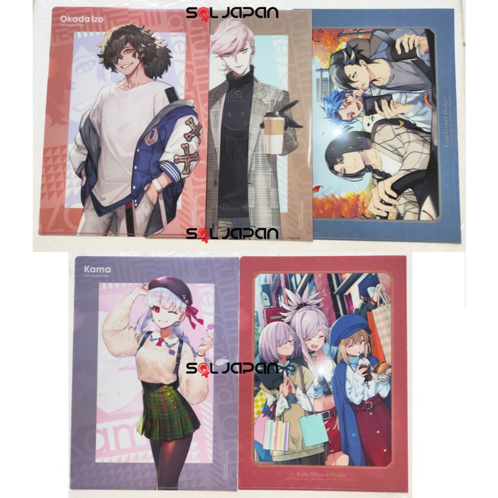 Fate Grand Order FGO Lawson A4 Clearfile Acrylic Panel Karna Tai Gong Wang Setanta Mandricardo Mashu