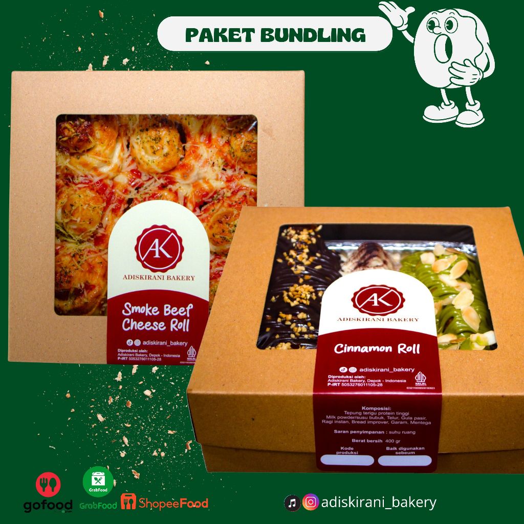 

ROTI CINNAM0N ROLL DAN ROTI SMOKE BEEF CHEESE ROLL